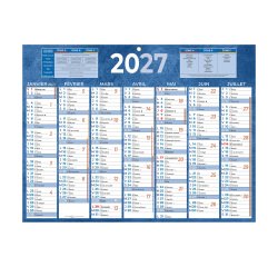 Calendrier semestriel mural 2027 - 32 x 42 cm - 7 mois