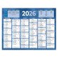 Calendrier semestriel mural année 2025 - 13,5 x 17,5 cm