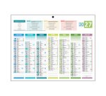 Calendrier semestriel mural 4 saisons 2027 - 26,5 x 21 cm