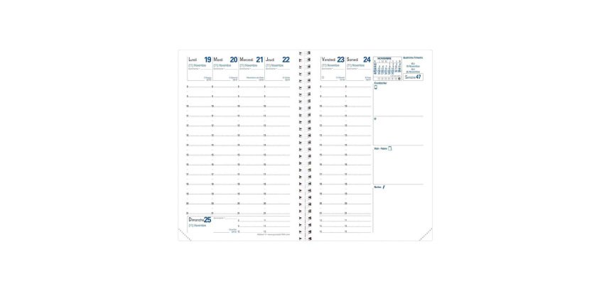 Agendas Quo Vadis Affaires à spirale - 10 x 15 cm - 2027
