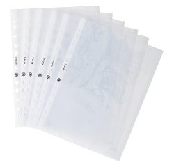 Pack 100 perforated sleeves Bruneau A4 smooth polypropylene 9/100e + 100 for free 