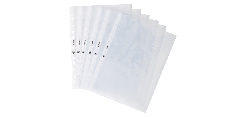 Pochettes perforées Bruneau A4 polypropylène lisse 11/100e - Boite de 100