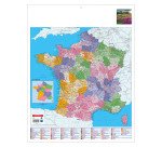 Calendrier annuel mural 2026 - carte France - 55 x 43 cm