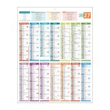 Calendrier annuel mural 2027 - carte France - 55 x 43 cm