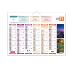 Calendrier semestriel mural 2027 - 4 saisons - 40,5 x 55 cm