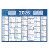 Calendrier semestriel mural 2026 - 38,5 x 54 cm - 7 mois
