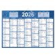 Calendrier semestriel mural 2025 - 38,5 x 54 cm - 7 mois