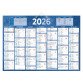 Calendrier semestriel mural 2026 - 38,5 x 54 cm - 7 mois