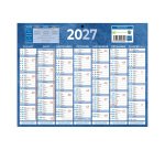 Calendrier semestriel mural année 2027 - 21 x 26,5 cm
