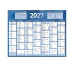 Calendrier semestriel mural année 2027 - 21 x 26,5 cm