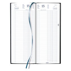 Agenda Brepols Euros/Centimes Banquier Long journalier 2 volumes - Année 2026 - 14,3 x 33 cm