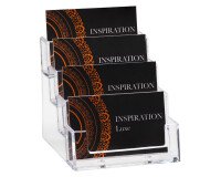 Expositor de sobremesa para tarjetas visita con 4 compartimentos