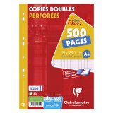 Copias dobles 500 páginas séyès 90g formato A4 21 x 29,7 cm Metric Clairefontaine - perforadas