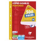 Copies doubles 500 pages séyès 90g format A4 21 x 29,7 cm Metric Clairefontaine - perforées
