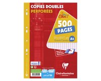 Copias dobles 500 páginas séyès 90g formato A4 21 x 29,7 cm Metric Clairefontaine - perforadas