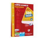 Copies doubles 500 pages séyès 90g format A4 21 x 29,7 cm Metric Clairefontaine - perforées
