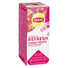 Thé noir fruits rouges Lipton - Boîte de 25 sachets fraîcheur