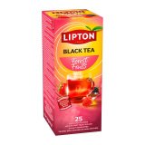 Thé noir fruits rouges Lipton - Boîte de 25 sachets fraîcheur