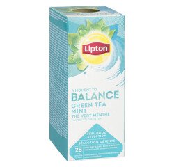Box of 25 tea bags Lipton tea green mint
