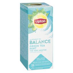 Box of 25 tea bags Lipton tea green mint