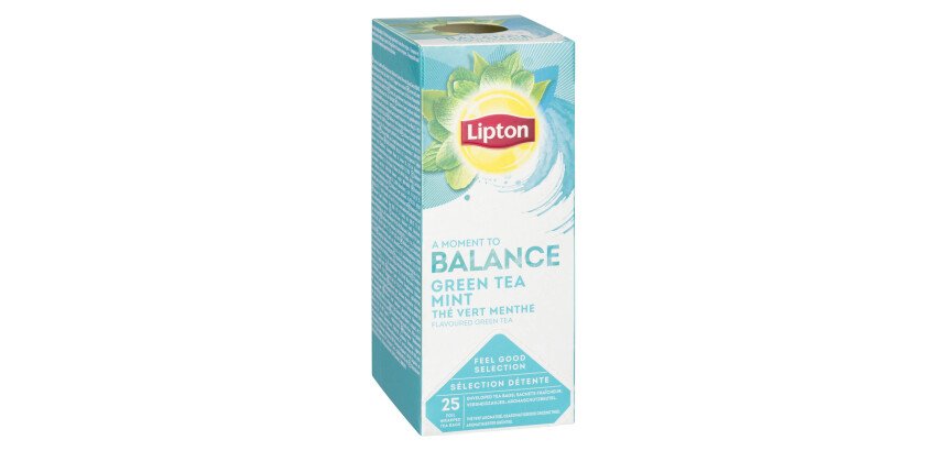 Thé vert menthe Lipton - Boîte de 25 sachets fraîcheur