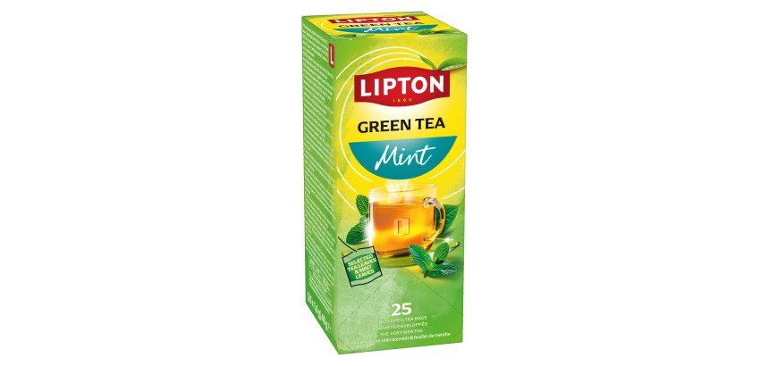 Grüner Tee Minze von Lipton - Box mit 25 Frischebeuteln