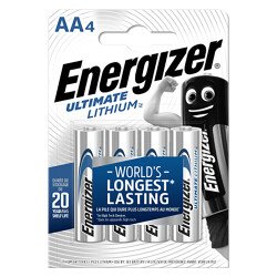 Pile AA - LR6 lithium Energizer Ultimate - Blister de 4 piles