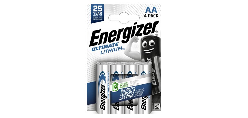 Pile AA - LR6 lithium Energizer Ultimate - Blister de 4 piles