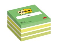Bloc cube couleurs aquarelle Post-it 76 x 76 mm - bloc de 450 feuilles