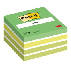 Bloc cube couleurs aquarelle Post-it 76 x 76 mm - bloc de 450 feuilles