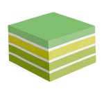 Kubusblok Post-it aquarel 76 x 76 mm - blok van 450 vellen 