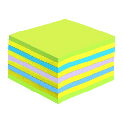 Bloc-cube couleurs Post-it 76 x 76 mm - 450 feuilles
