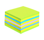 Post-it cube, neon Post-it 76 x 76 mm