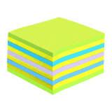 Bloc-cube repositionnable couleurs néon vert Post-it 76 x 76 mm - bloc de 450 feuilles