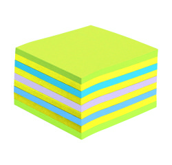 Cubo de notas adhesivas Post-it colores neón 450 hojas