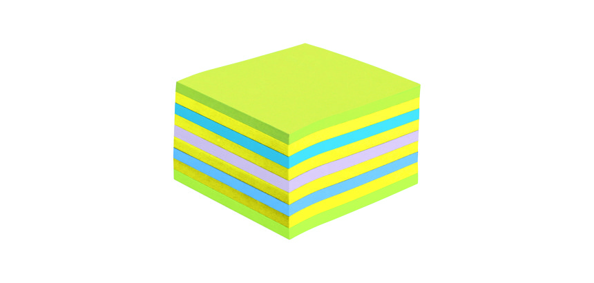 Bloc-cube couleurs Post-it 76 x 76 mm - 450 feuilles