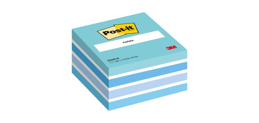 Cubo de notas colores pastel Post-it 76 x 76 mm 450 hojas