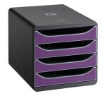 Module de classement Exacompta Big Box 4 tiroirs coffre noir