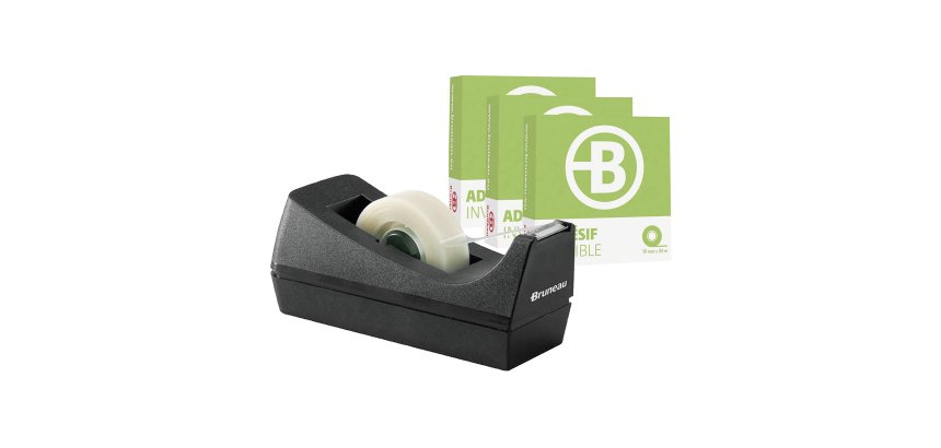 Pack dévidoir lourd + 6 rubans invisibles Bruneau