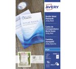 Carte de correspondance Avery Quick and Clean 82 x 128 mm - 260gr - blanche - Pochette de 100