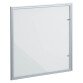 Vitrine d’intérieur porte battante fond laqué gris clair - 12 feuilles A4