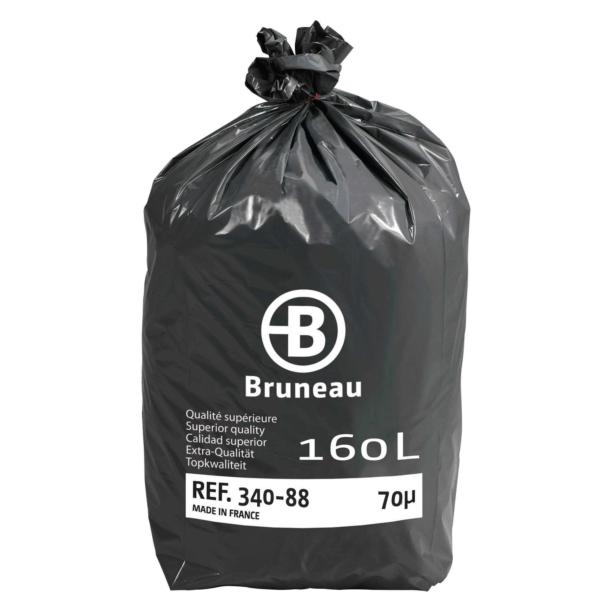 Sac poubelle 160 litres qualit sup rieure Bruneau gris 200 sacs