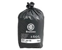 Bolsas de basura sin Autocierre Bruneau 70 micras 160L - Paquete de 200 bolsas