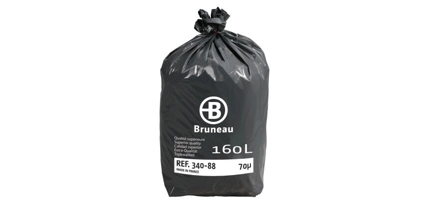 Bolsas de basura sin Autocierre Bruneau 70 micras 160L - Paquete de 200 bolsas