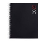 Agenda espiral City Pro Dia página 210 x 270 mm Polipropileno negro Miquelrius
