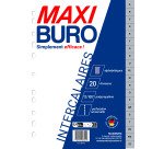 Jeu de 20 intercalaires alphabétiques polypropylène gris 12/100e - Maxiburo