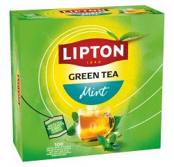 Box of 100 Lipton green tea mint