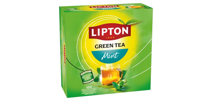 Karton 100 Lipton Teebeutel green mint