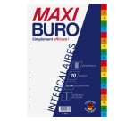 Jeu de 20 intercalaires alphabétiques polypropylène multicolores 12/100e - Maxiburo
