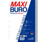 Jeu 12 intercalaires numériques polypropylène gris 12/100e - Maxiburo